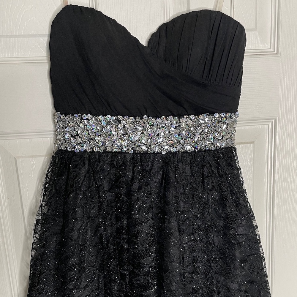 EUC! My Michelle Junior Size 1 Mint Sequin Chiffon Party Dress Long Homecoming P